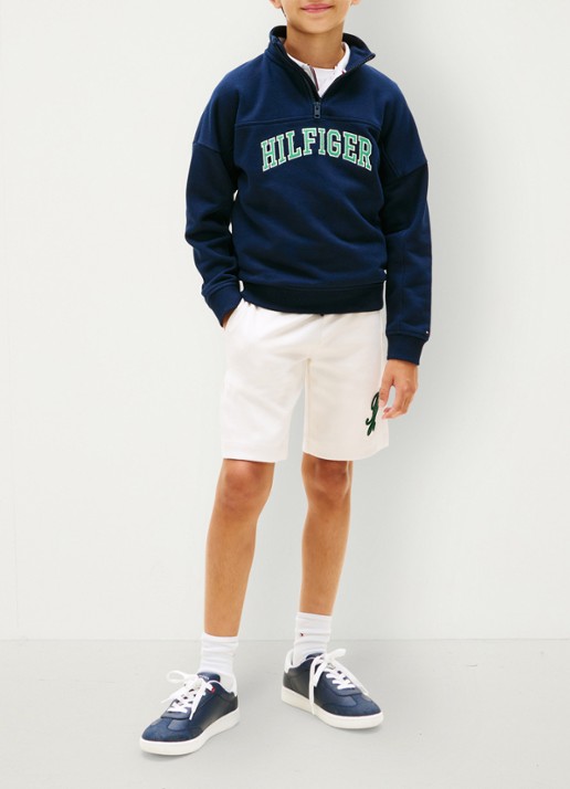 Tommy Hilfiger Sweater in katoenblend - voorkant 2 dark night navy-c1g