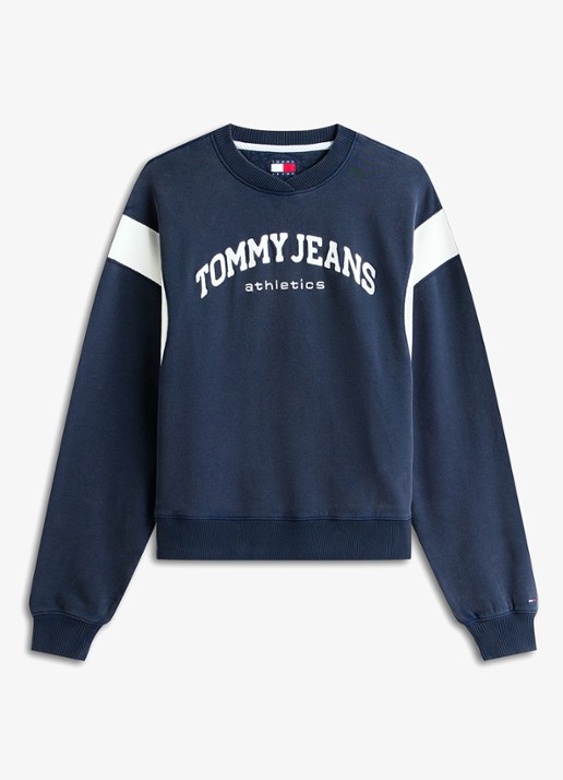 Tommy Hilfiger Sweater met logo - voorkant 4 donkerblauw