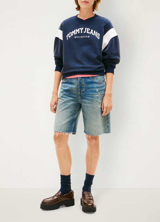 Tommy Hilfiger Sweater met logo - voorkant 5 donkerblauw