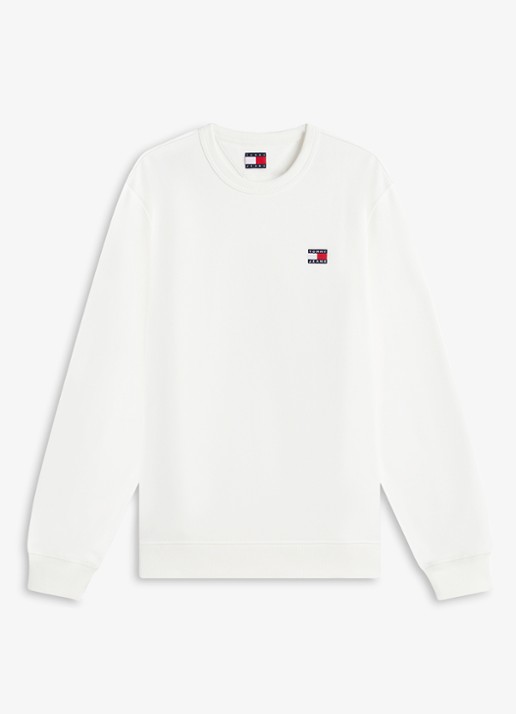 Tommy Hilfiger Sweater met logo - voorkant wit