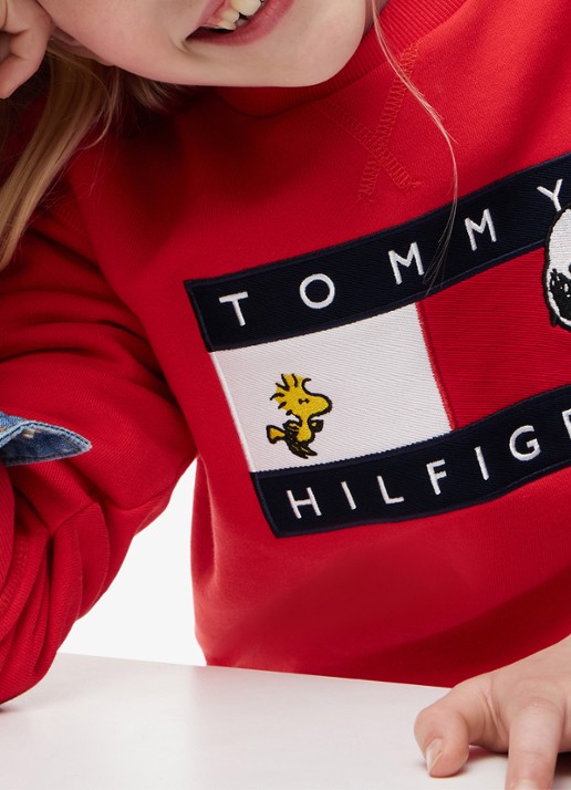 Tommy Hilfiger Sweater met logo - detail 4 rood