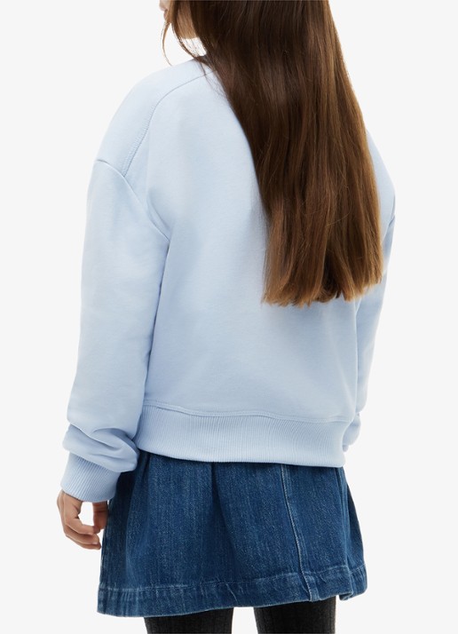 Tommy Hilfiger Sweater met logo - achterkant 3 lichtblauw