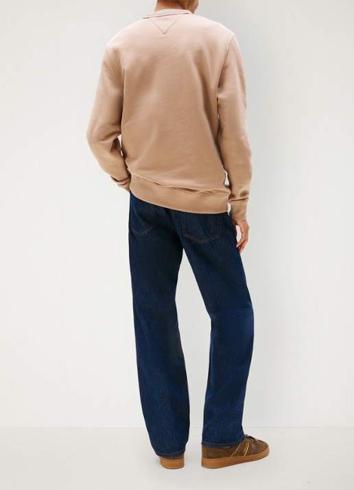 Tommy Hilfiger Sweater met logoborduring - achterkant 3 beige