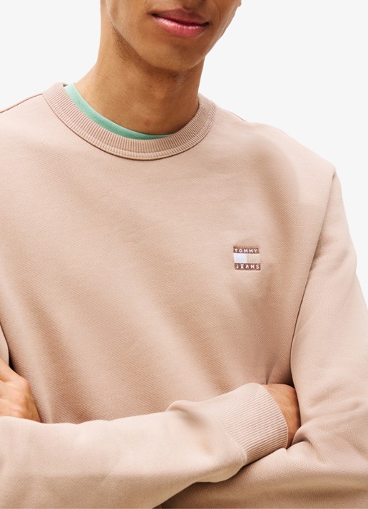 Tommy Hilfiger Sweater met logoborduring - detail 5 beige
