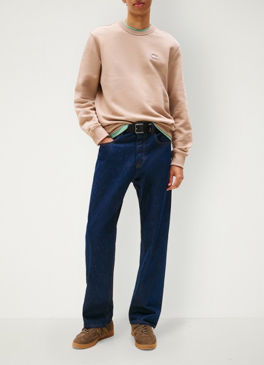 Tommy Hilfiger Sweater met logoborduring - voorkant 2 beige