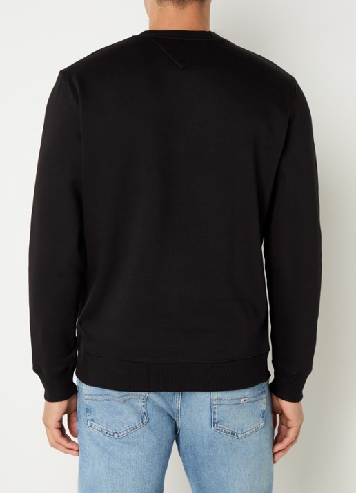 Tommy Hilfiger Sweater met logoborduring - achterkant 2 zwart