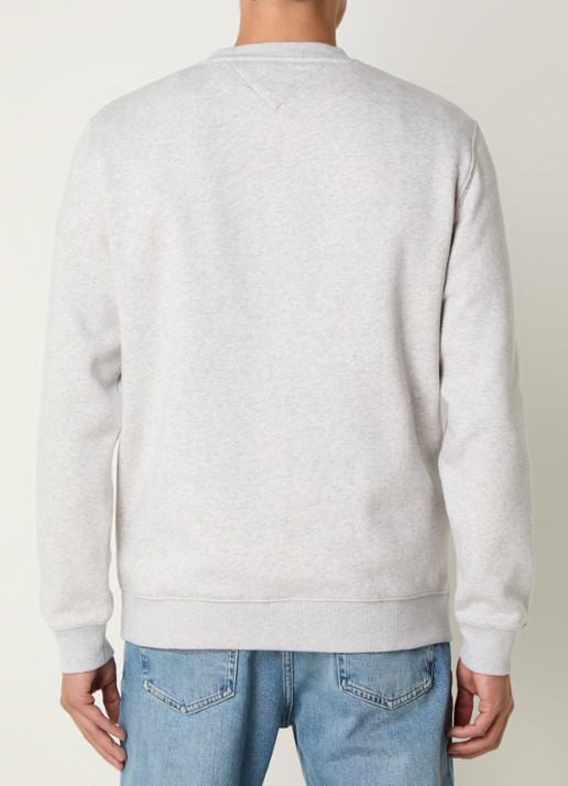 Tommy Hilfiger Sweater met logoborduring - achterkant 4 grijsmele