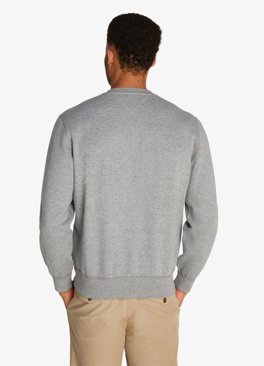 Tommy Hilfiger Sweater met logoborduring - achterkant 4 grijsmele