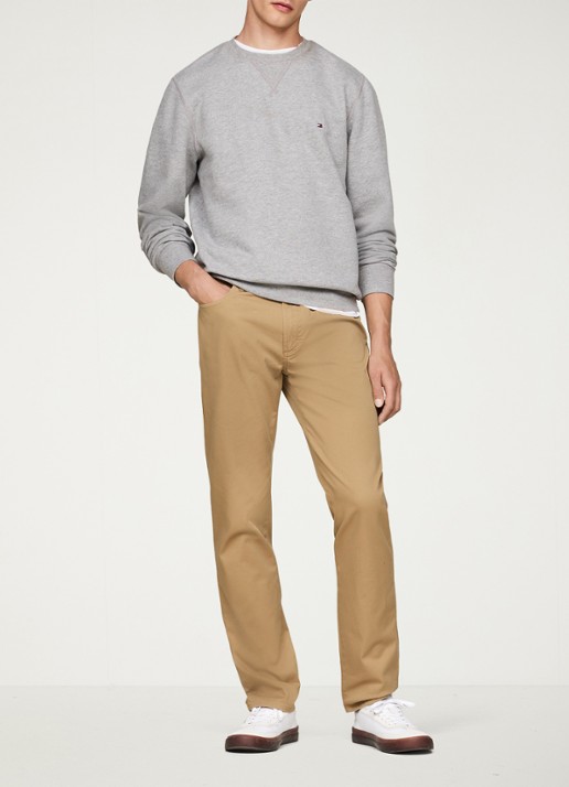 Tommy Hilfiger Sweater met logoborduring - detail 8 grijsmele