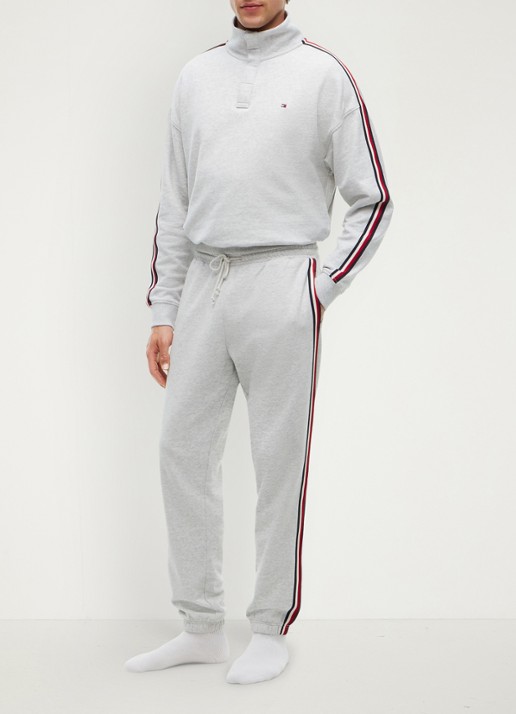 Tommy Hilfiger Sweater met opstaande kraag - voorkant 5 grijs