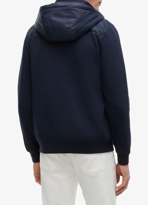 Tommy Hilfiger Sweatvest met capuchon - achterkant donkerblauw