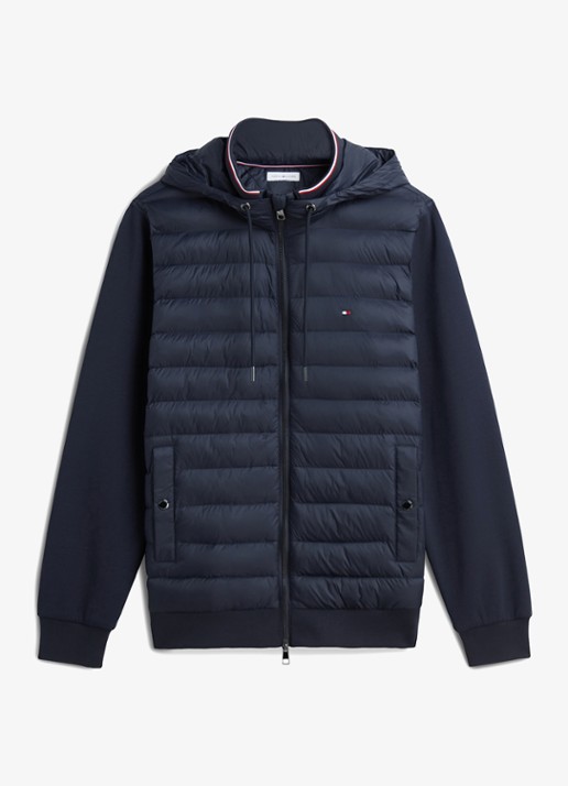 Tommy Hilfiger Sweatvest met capuchon - voorkant 2 donkerblauw