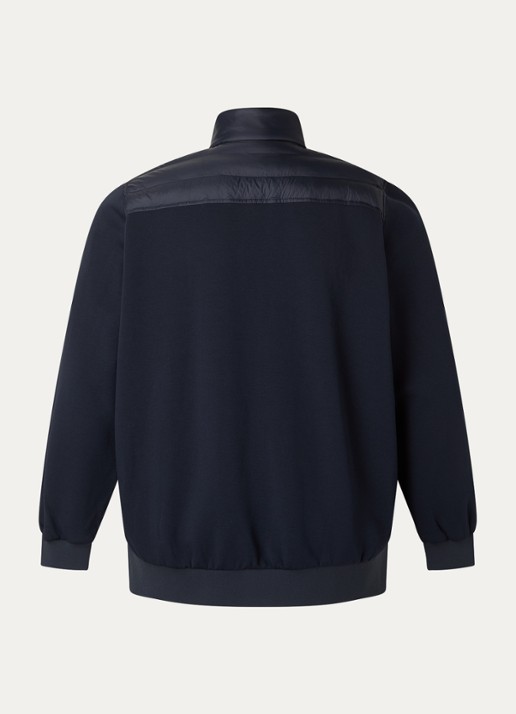 Tommy Hilfiger Sweatvest met gewatteerd voorpand en logoborduring - achterkant 3 donkerblauw