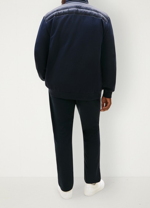 Tommy Hilfiger Sweatvest met gewatteerd voorpand - achterkant 5 donkerblauw