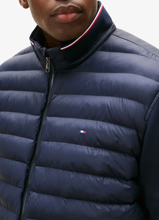 Tommy Hilfiger Sweatvest met gewatteerd voorpand - detail 4 donkerblauw