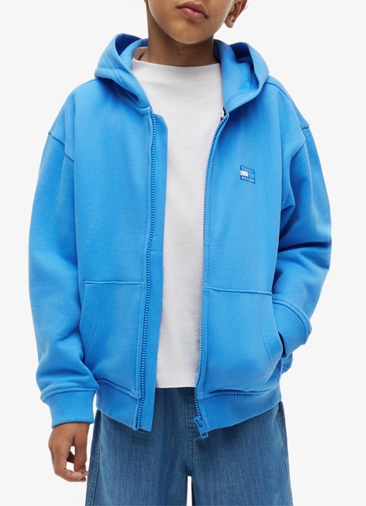 Tommy Hilfiger Sweatvest met logo - detail 3 blauw
