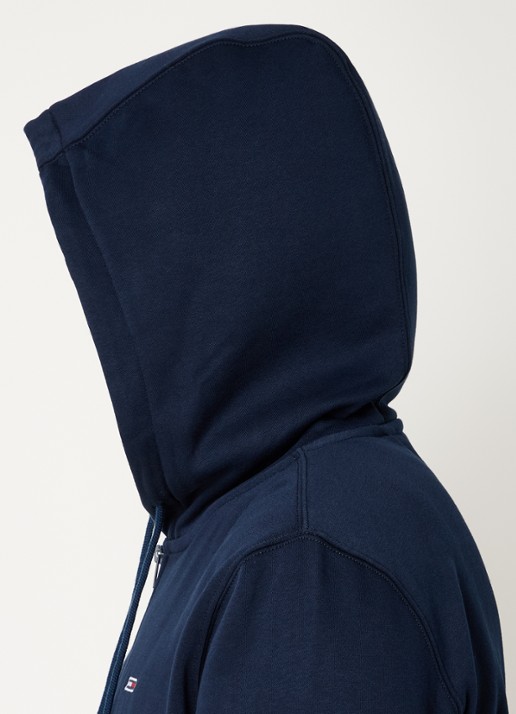 Tommy Hilfiger Sweatvest met logoborduring - detail 4 donkerblauw