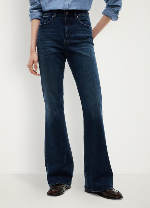 Tommy Hilfiger Sylvia high waist flared jeans met donkere wassing