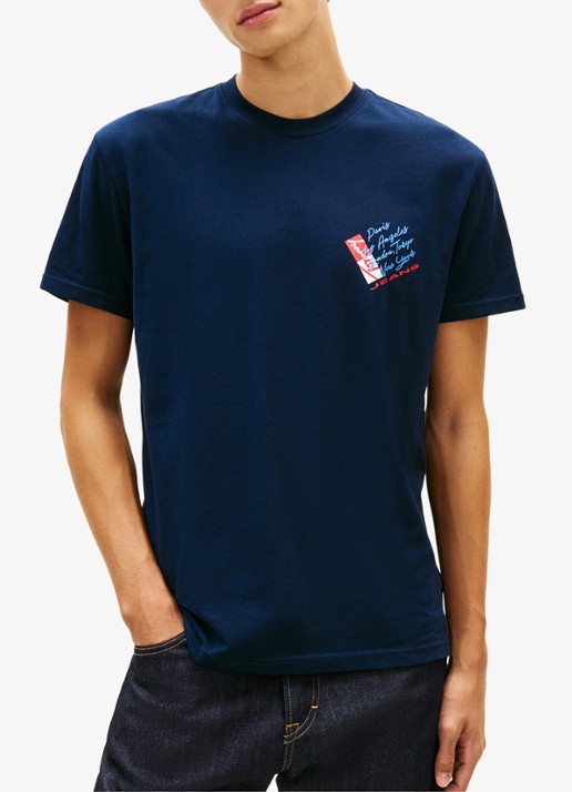 Tommy Hilfiger T-shirt met logo- en backprint