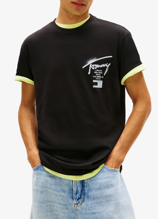 Tommy Hilfiger T-shirt met logo- en backprint
