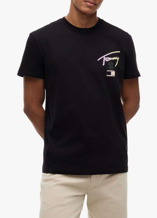 Tommy Hilfiger T-shirt met logo- en backprint