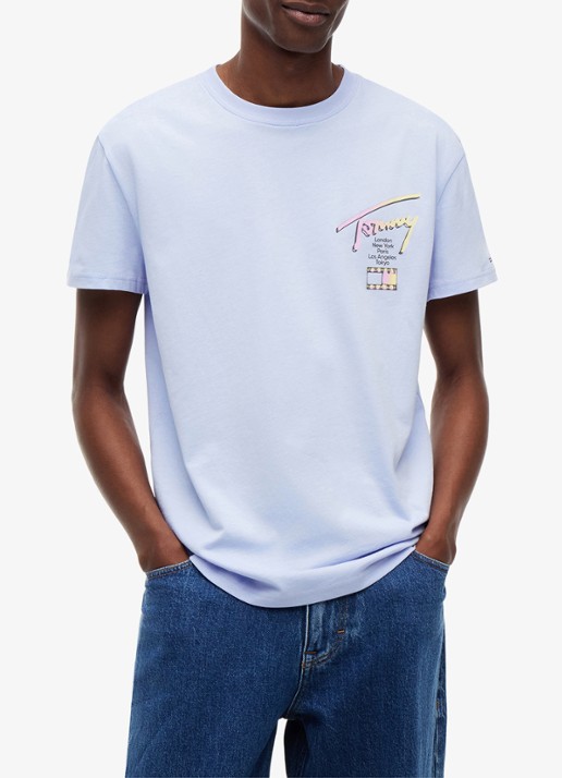 Tommy Hilfiger T-shirt met logo- en backprint