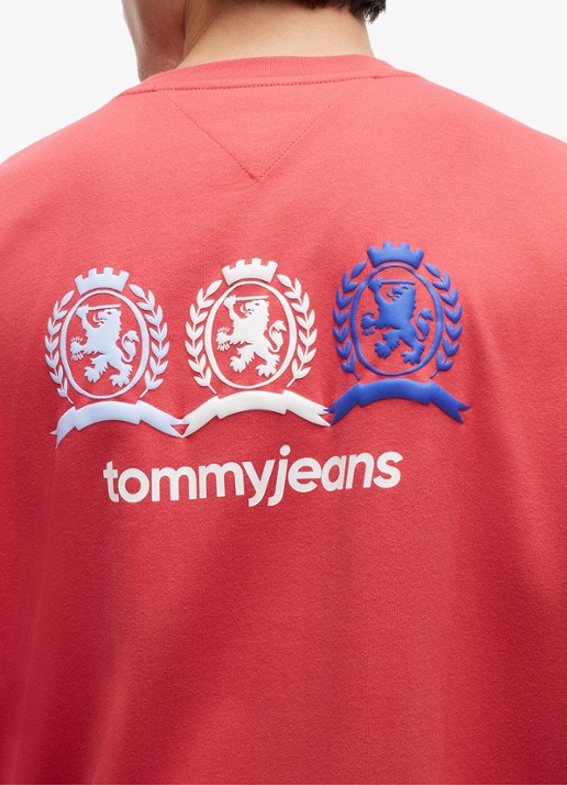 Tommy Hilfiger T-shirt met logo- en backprint - detail 5 rood