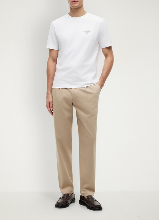 Tommy Hilfiger T-shirt met logo- en backprint - voorkant 2 wit