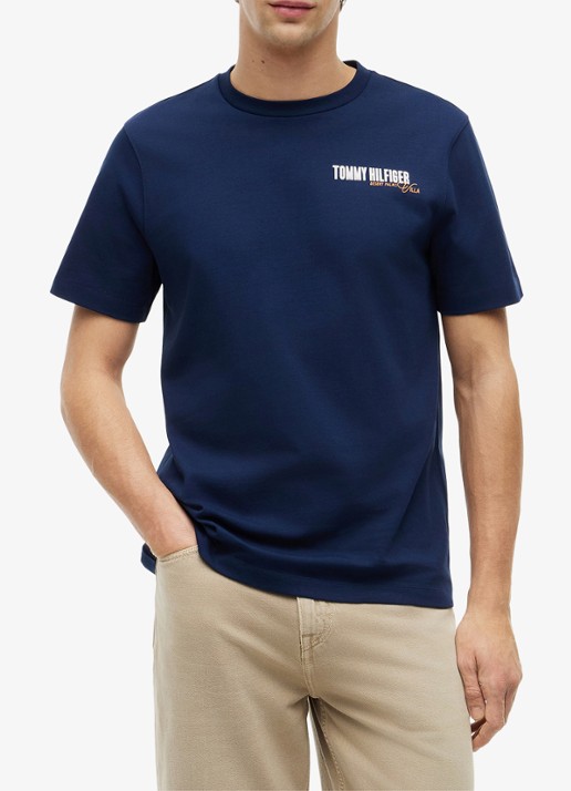 Tommy Hilfiger T-shirt met logo- en backprint