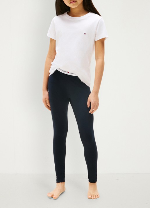 Tommy Hilfiger T-shirt met logo in 2-pack - voorkant 3 wit