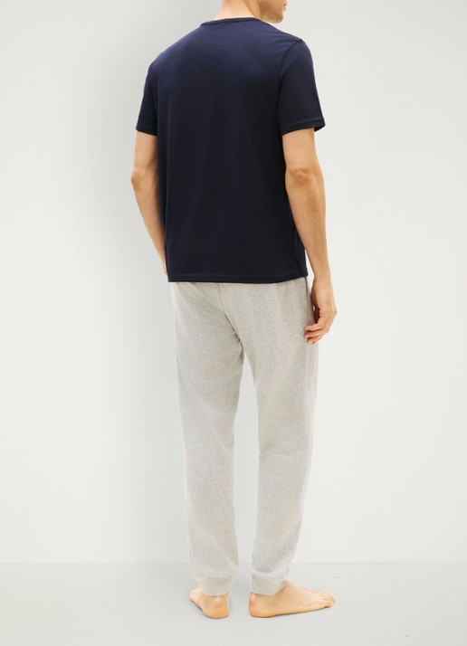 Tommy Hilfiger T-shirt met logo in 3-pack - achterkant donkerblauw