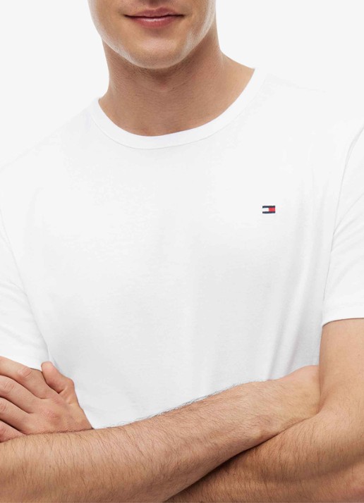 Tommy Hilfiger T-shirt met logo in 3-pack - detail grijs