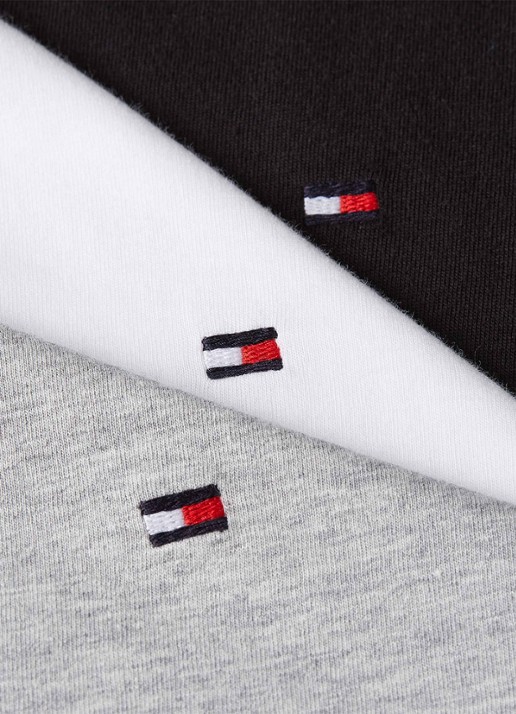 Tommy Hilfiger T-shirt met logo in 3-pack - detail 3 grijs