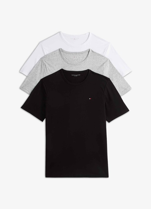 Tommy Hilfiger T-shirt met logo in 3-pack