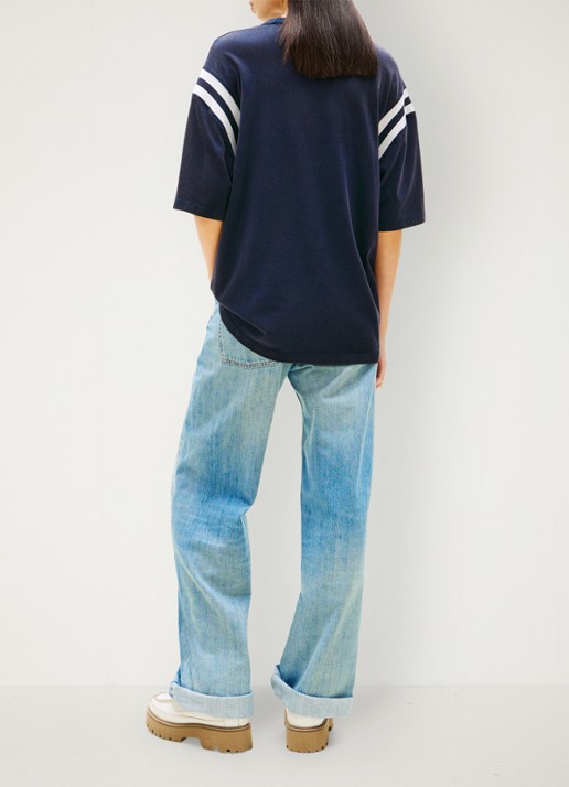 Tommy Hilfiger T-shirt met logo - achterkant 5 donkerblauw