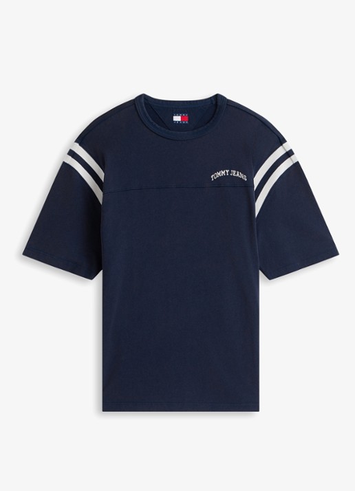 Tommy Hilfiger T-shirt met logo - voorkant donkerblauw