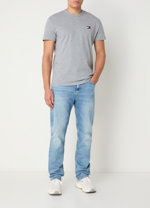 Tommy Hilfiger T-shirt met logo - voorkant 4 grijsmele