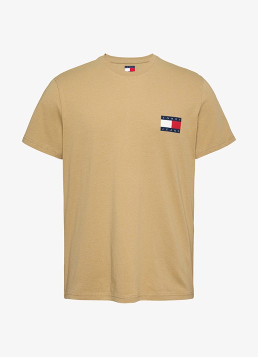Tommy Hilfiger T-shirt met logo - voorkant 5 zand