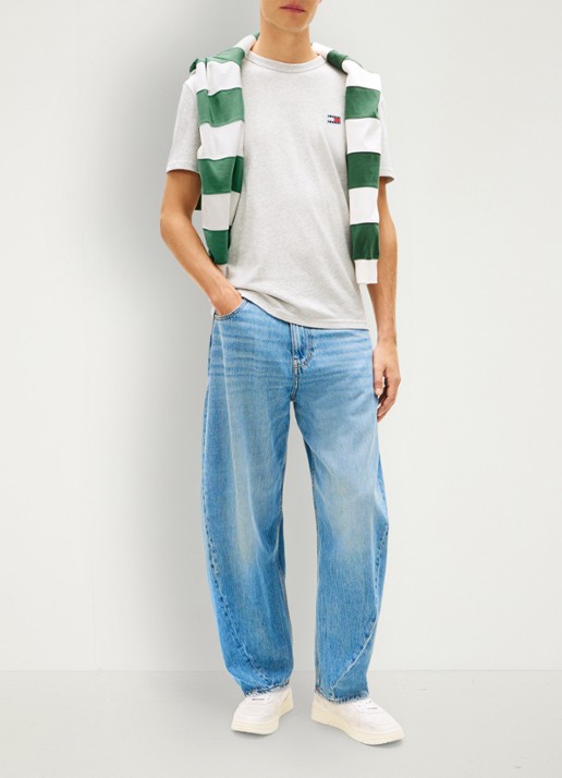 Tommy Hilfiger T-shirt met logo - voorkant 5 grijs