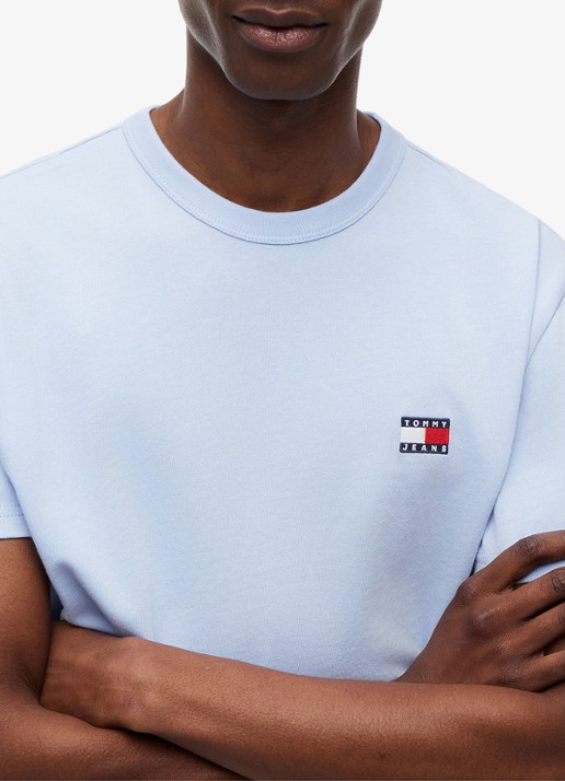 Tommy Hilfiger T-shirt met logo - detail 3 moonlight iris-c5r / lichtblauw
