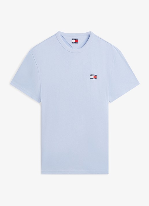 Tommy Hilfiger T-shirt met logo - voorkant 4 moonlight iris-c5r / lichtblauw