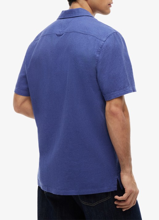 Tommy Hilfiger T-shirt met logo - achterkant 5 calico-aef / beige
