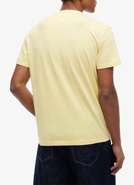 Tommy Hilfiger T-shirt met logo - achterkant citronella-zf0 / geel