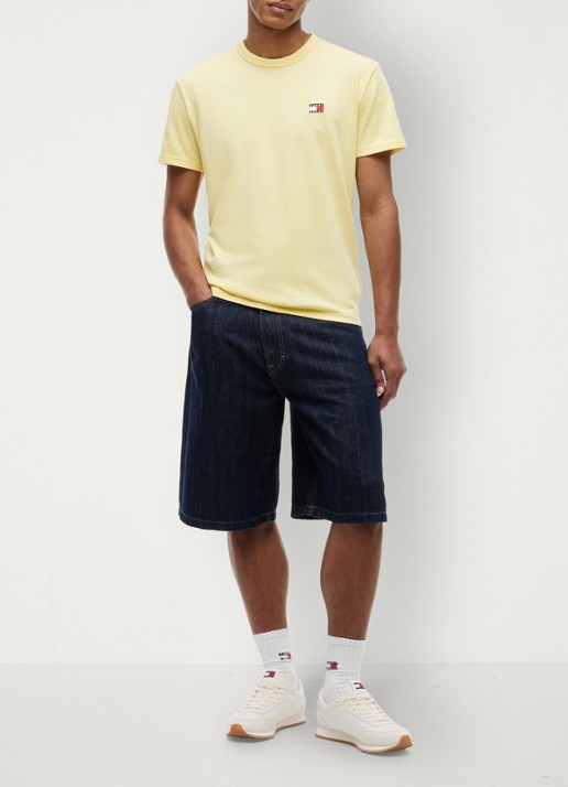 Tommy Hilfiger T-shirt met logo - voorkant 5 citronella-zf0 / geel