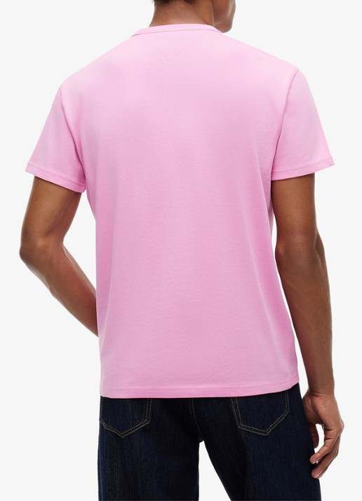 Tommy Hilfiger T-shirt met logo - achterkant 3 citronella-zf0 / geel