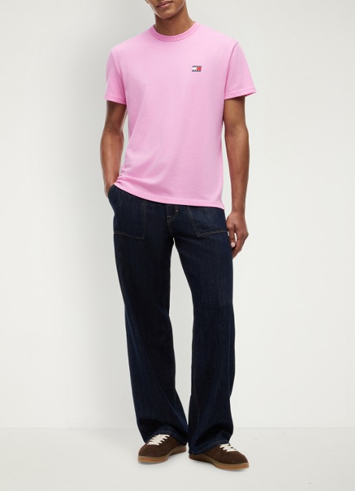Tommy Hilfiger T-shirt met logo - voorkant 5 citronella-zf0 / geel
