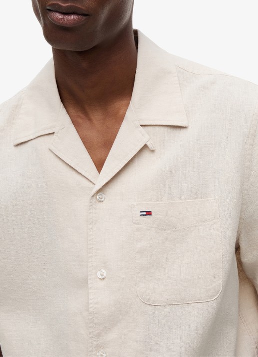 Tommy Hilfiger T-shirt met logo - detail 4 moonlight iris-c5r / lichtblauw