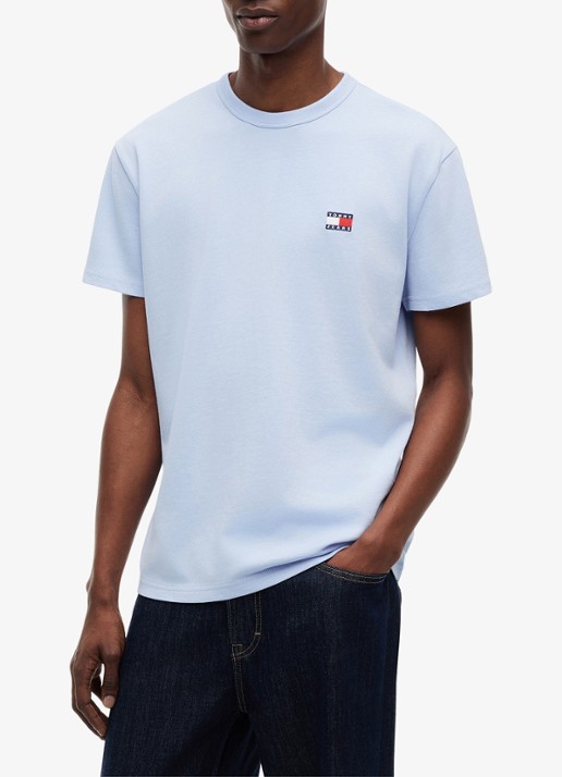 Tommy Hilfiger T-shirt met logo - detail 4 blue storm-c6q / blauw