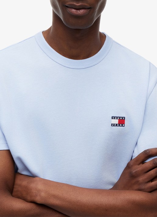 Tommy Hilfiger T-shirt met logo - detail 5 blue storm-c6q / blauw