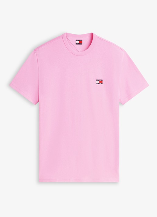 Tommy Hilfiger T-shirt met logo - voorkant 4 pink daisy-tou / roze